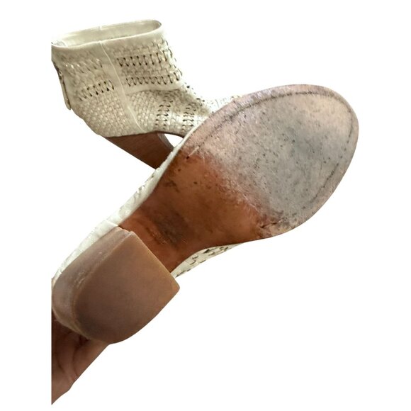 RAG & BONE Off White Woven Leather Ankle Boots Size 39.5 / 9.5 - Picture 9 of 12